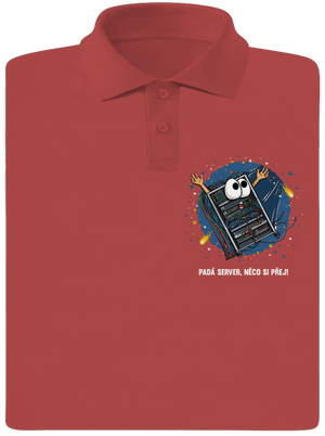 Padá server pánská polokošile Burgundy