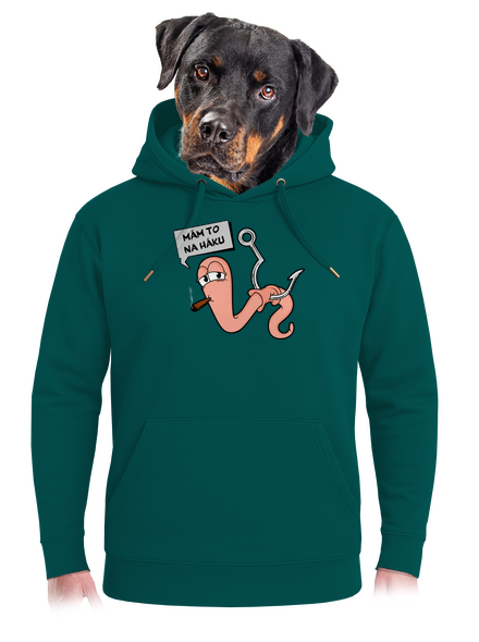 Na háku unisex mikina premium Emerald Green