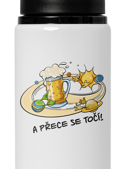 A přece se točí! lahev na vodu White