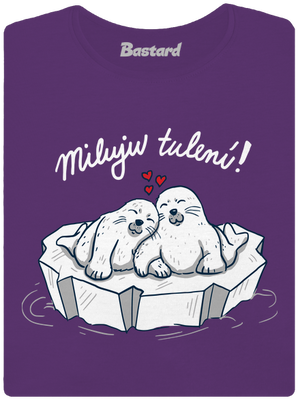 Miluju tulení dámské tričko premium Purple