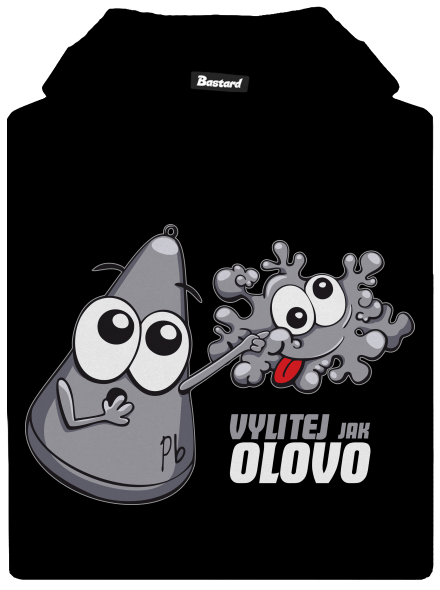 Vylitej jak olovo dětská mikina klokanka Black