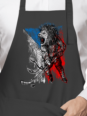 Hokejový lev zástěra Dark Grey