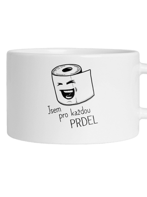 Prdel hrnek makronka White