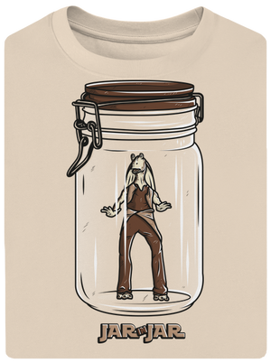 Jar in jar unisex tričko oversized Almond