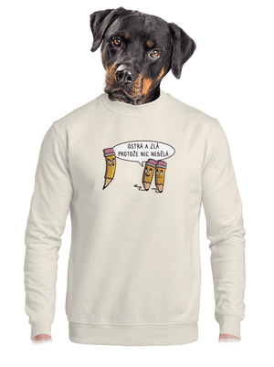 unisex mikina bez kapuce