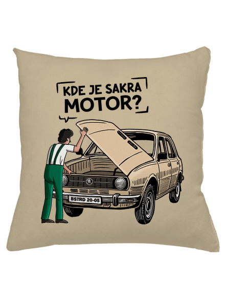 Kde je motor? polštář Beige