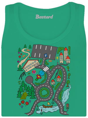 Silnice dámské tílko klasické Mint Mal