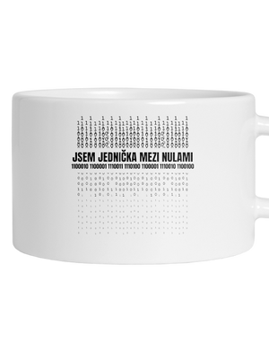 Jednička mezi nulami hrnek makronka White