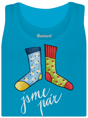 Jsme ponožkový pár dámské tílko klasické Blue Atol