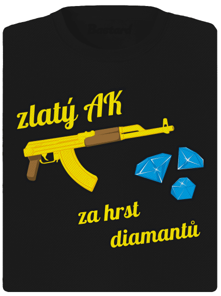 Zlatý AK dámské sportovní tričko Black