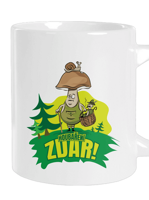 Houbaření zdar velký hrnek White