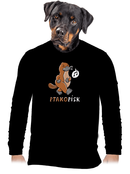 Ptakopísk pánské dlouhý rukáv Black