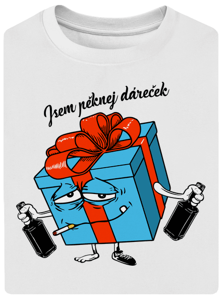 Dáreček unisex tričko oversized White