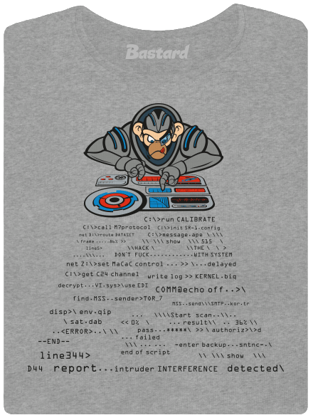 Coder ape dámské tričko Dark Gray Melange