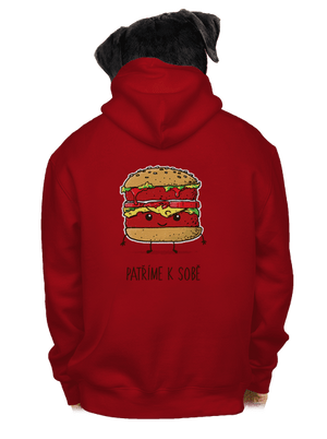 Patříme k sobě pánská mikina na zip Red