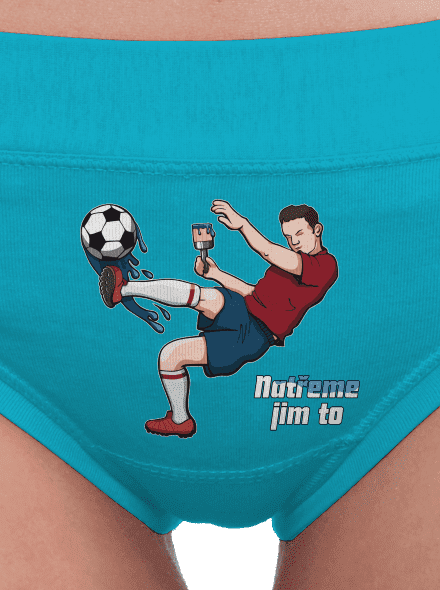 Natřeme jim to - Fotbal dámské kalhotky Turquoise