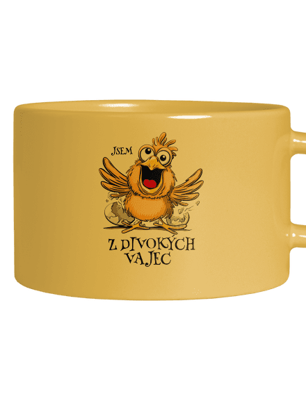Z divokých vajec hrnek makronka Yellow Macaron
