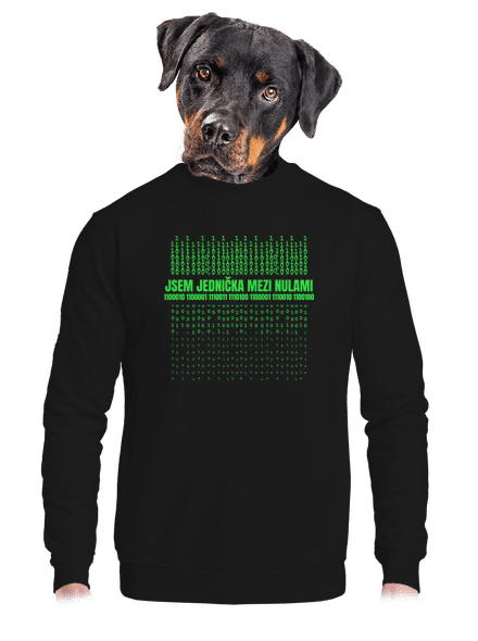 Jednička mezi nulami unisex mikina bez kapuce Black