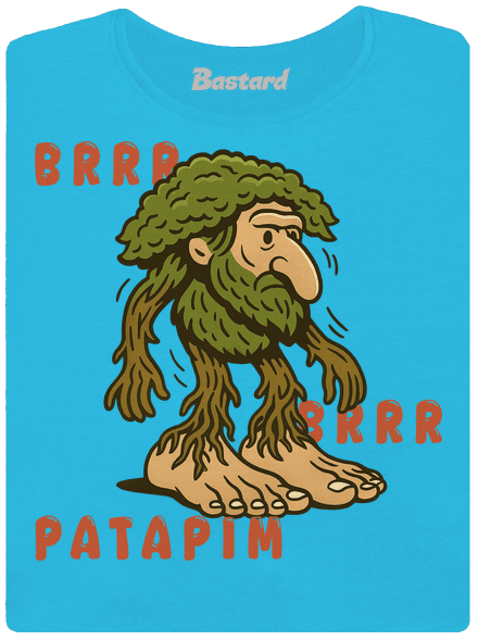 Brrr Brrr Patapim – Italian Brainrot dámské tričko s lemem Blue Atol