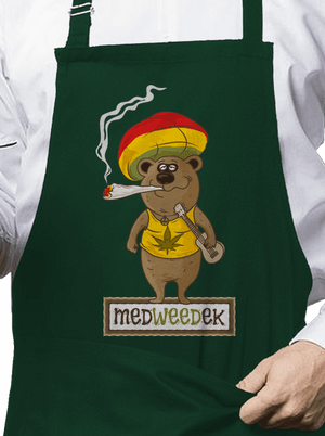 Medweedek zástěra Bottle Green