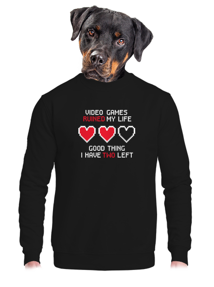 Video games unisex mikina bez kapuce Black