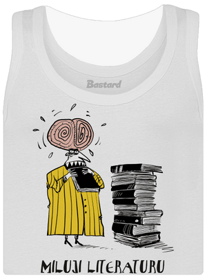 Miluji literaturu dámské tílko klasické White