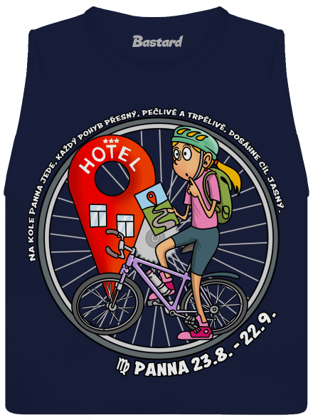Cyklistický horoskop: Panna dámské tílko volné Navy