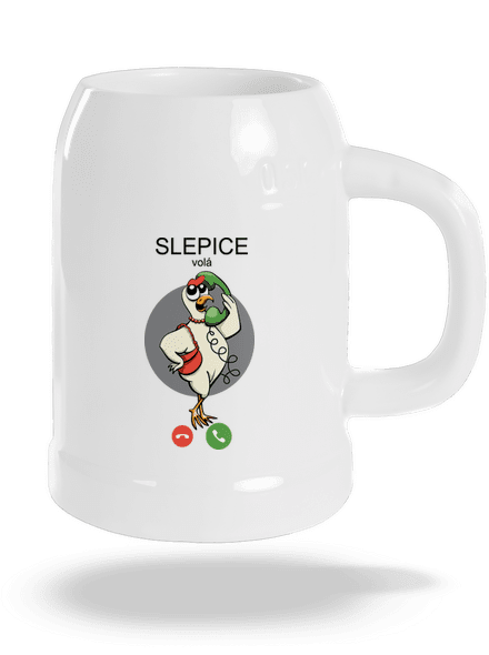 Slepice volá půllitr White