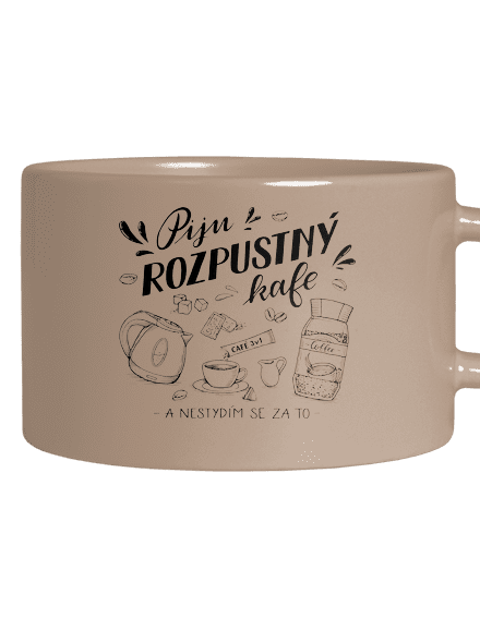B12: Piju rozpustný hrnek makronka Brown Macaron