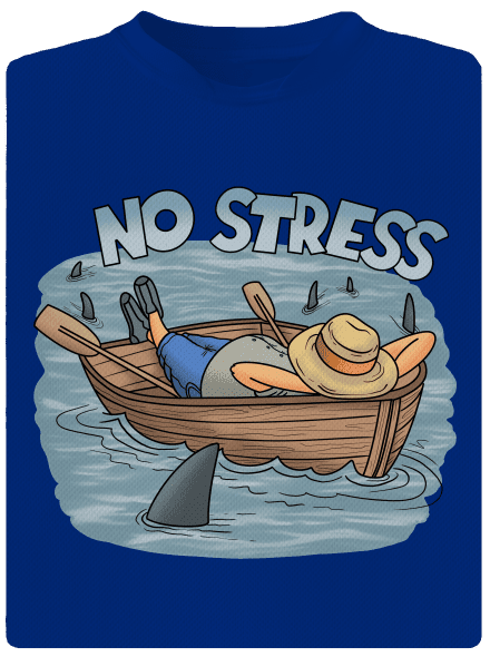 No stress pánské sportovní tričko Royal Blue Mal