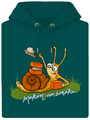 Makám na baráku unisex mikina premium Emerald Green