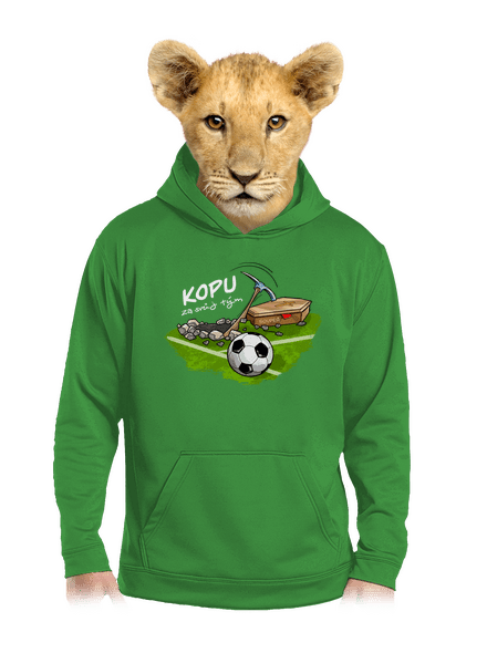 Kopu za svůj tým dětská mikina klokanka Kelly Green AWD