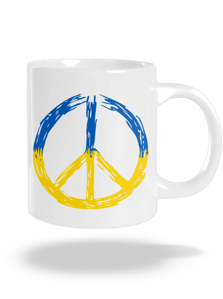 Ukrajina - Peace velký hrnek White