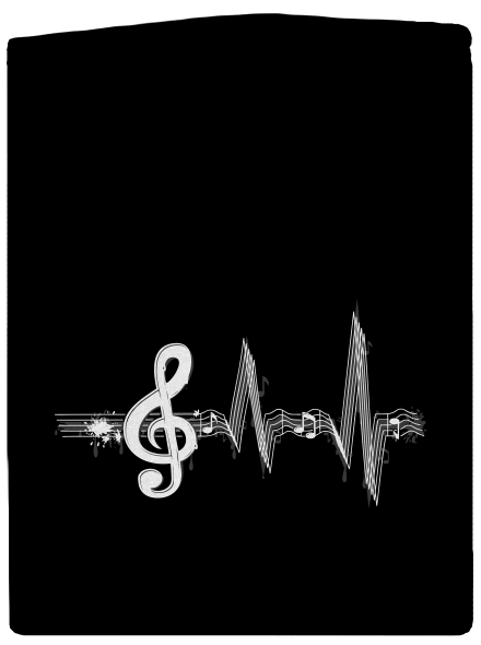 Žiju muzikou pánská mikina na zip Black