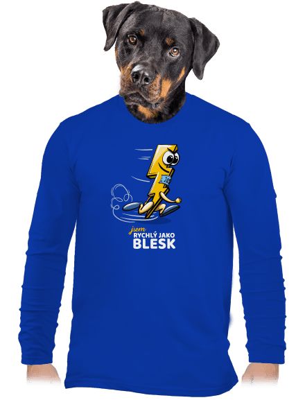 Rychlý jako blesk pánské dlouhý rukáv Royal Blue