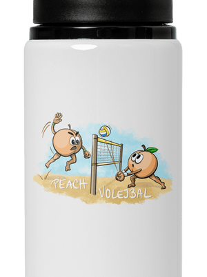 Peach volejbal lahev na vodu White