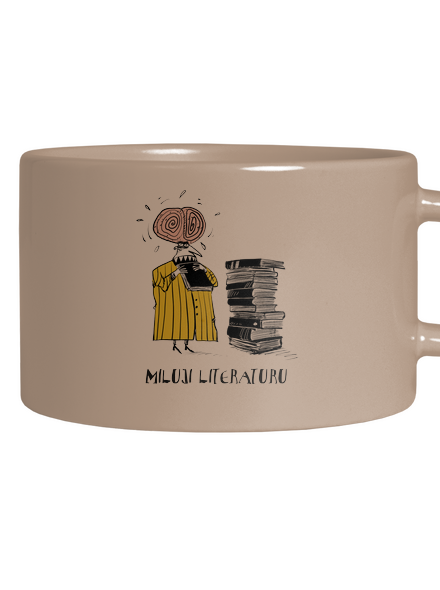 Miluji literaturu hrnek makronka Brown Macaron
