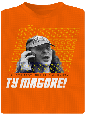 B18: Jiří Kára pánské sportovní tričko Neon Orange