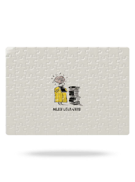 Miluji literaturu puzzle White