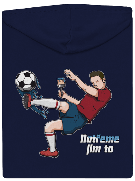 Natřeme jim to - Fotbal pánská mikina na zip Navy