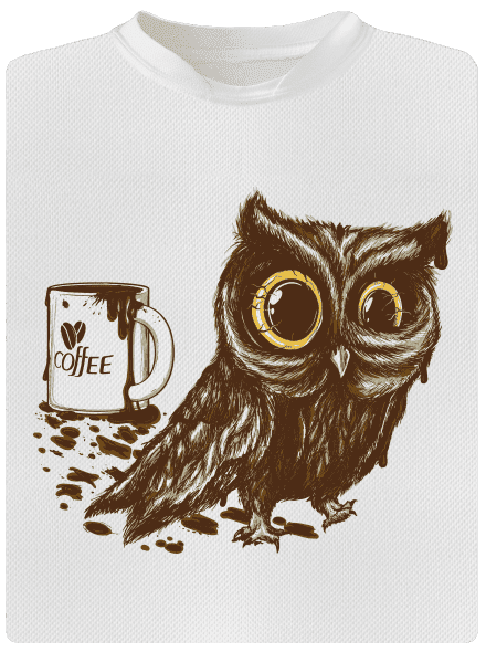 Sova na kofeinu dětské sportovní tričko White