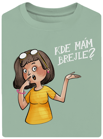 Kde mám brejle unisex tričko oversized Sage