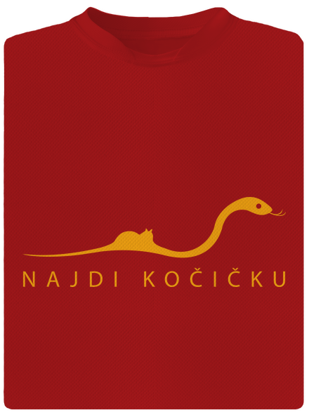Najdi kočičku pánské sportovní tričko Red Mal