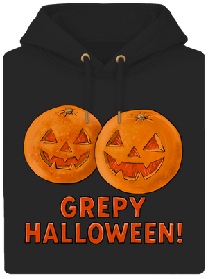 Grepy Halloween unisex mikina premium Dark Black