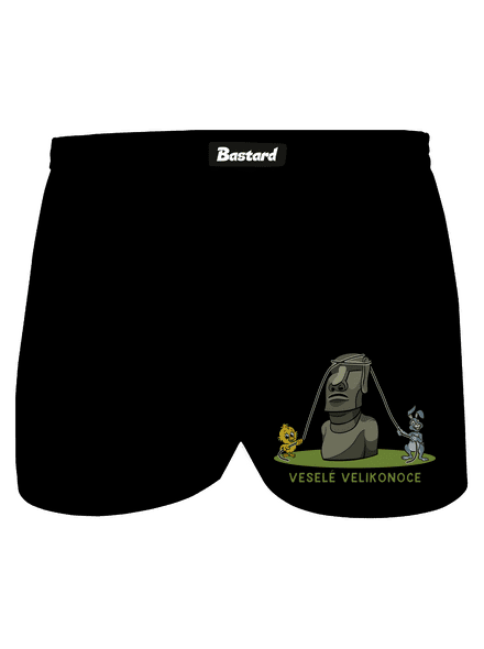 Velikonoční Moai pánské trenky Black