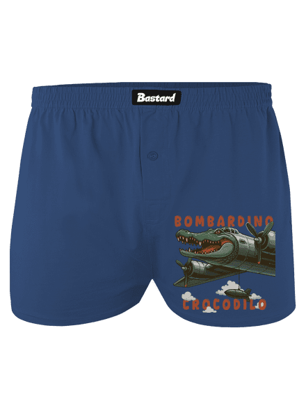 Bombardino Crocodilo – Italian Brainrot pánské trenky Blue