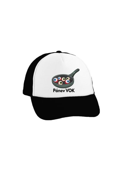 Pánev vok kšiltovka truckerka Black cap