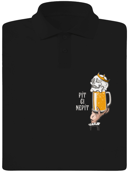 Pít či nepít pánská polokošile Black