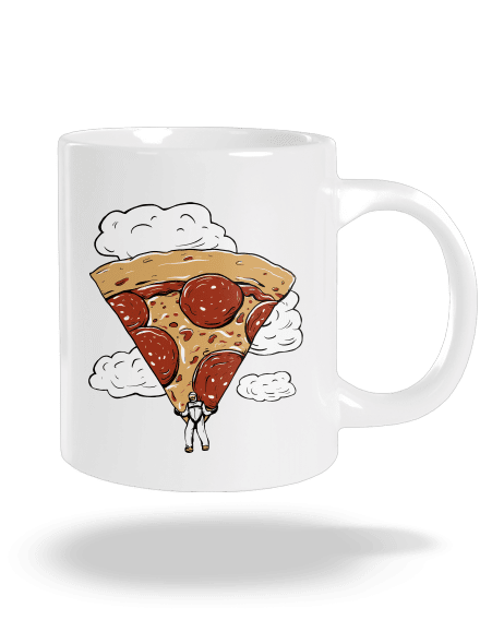 Pizzašutista velký hrnek White