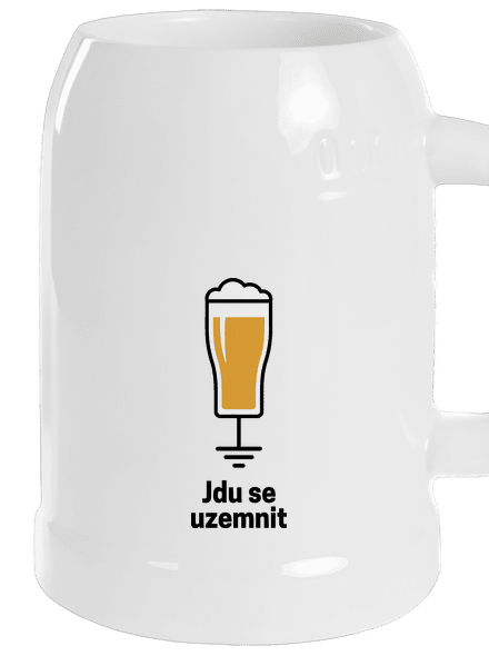 Jdu se uzemnit půllitr White